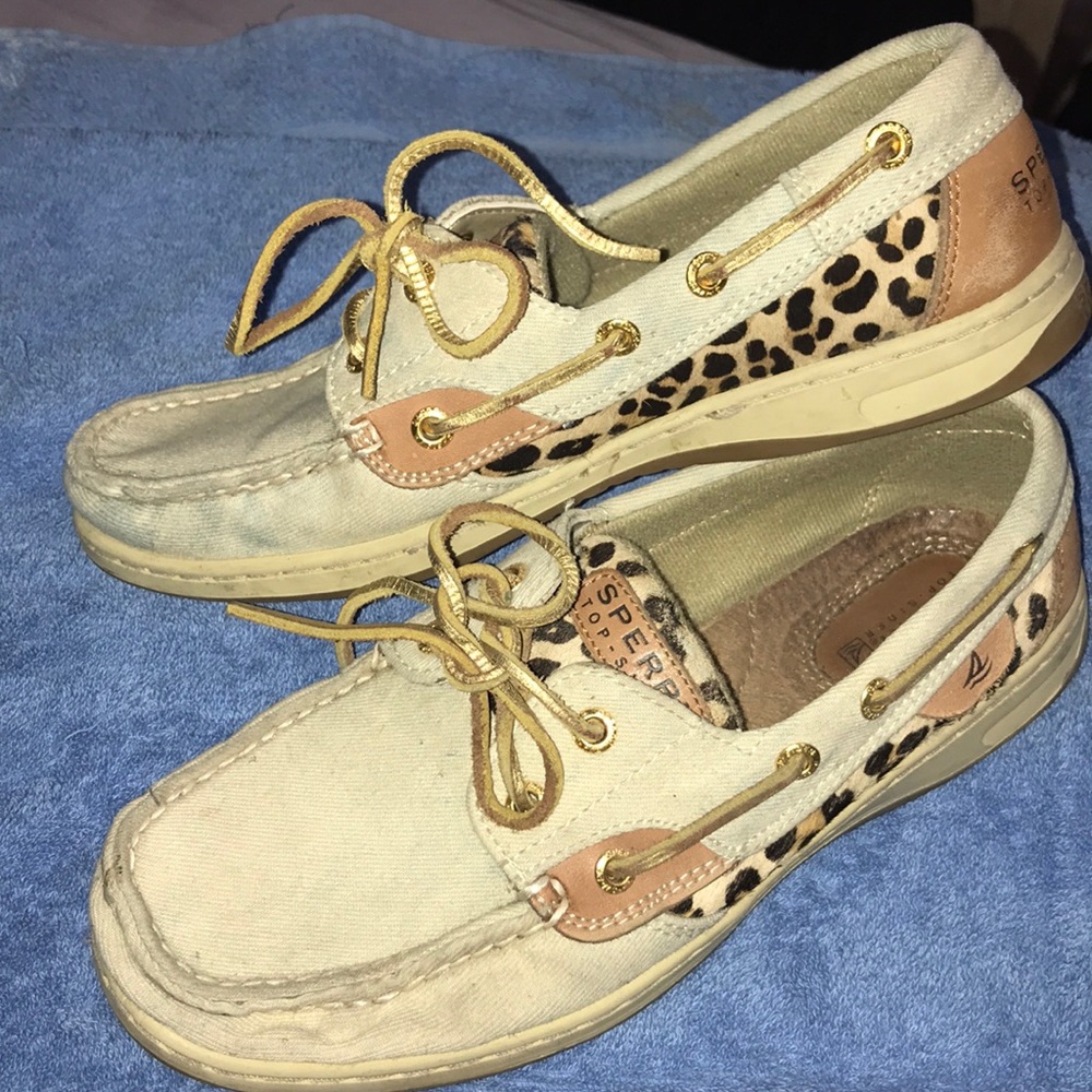 Denim/Leopard Sperrys